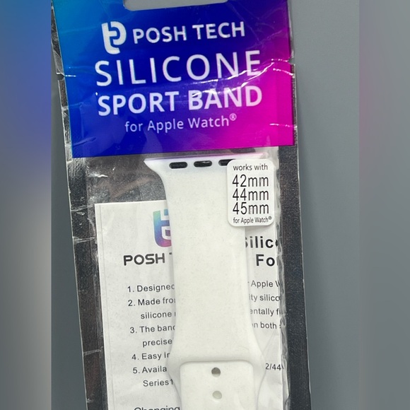 Posh Tech Silicon Sport Band  Apple Watch Replacement Strap - Picture 2 of 5